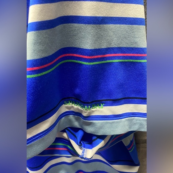 3 Nike Fit Dry Golf Polo Shirts XXl Blue Green Striped - Picture 5 of 12